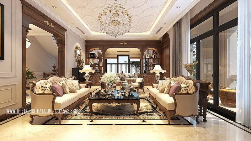 Morehome gợi ý bạn sản phẩm sofa gỗ óc chó cao cấp cho phòng khác biệt thự tại Hà Nội