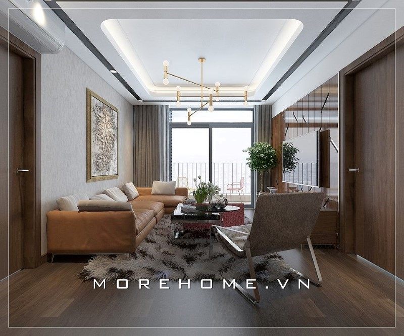 Bộ ghế sofa bọc da góp phần mang tới sự tinh tế và ấn tượng cho không gian phòng khách của gia đình.